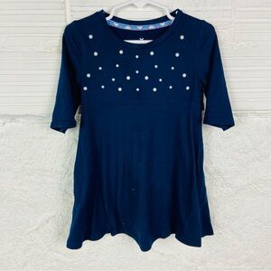 One Step Ahead Navy dress with Pearl Details size 2T